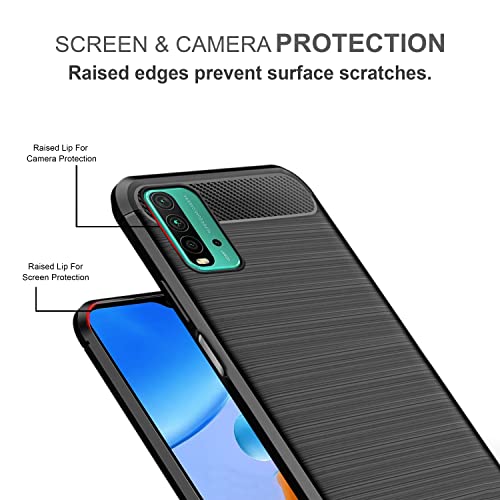 Image of Zapcase Back Cover Case for Mi Redmi 9 Power | Compatible for Mi Redmi 9 Power Back Cover Case | 360 Degree Protection | Soft and Flexible (TPU | Matte Black)