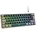 Rii Gaming Tastatur Mechanisch, 60% Tastatur Kabellos RGB Beleuchtet mit Rote Schalter und N-Key Rollover für PC/Laptop/PS4/PS5, QWERTZ, Schwarz Grau (Bluetooth/2.4G/Kabel)