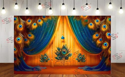 Image of S2S Wedding Traditional Backdrop Cloth for Festivals (PECOCK Wedding 5X8)