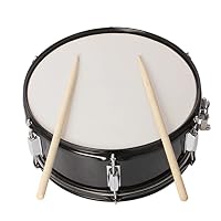 Btuty Snare Drum Set, 35,6 cm (14 Zoll) große Trommelstöcke mit Schlüsselband für Studentenband (Schwarz)