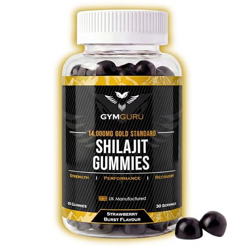 Gym Guru Shilajit Gummies for Men High Strength 14 000mg 60 Gummies