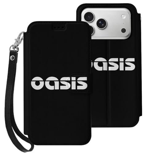iPhone17Pro用ケース 手帳型 オアシス OASIS バンド スマホケース ストラップ付き 財布型 アイフォン17Pro用ケース おしゃれ 軽量 背面 携帯カバー カード収納 スタンド機能 PUレザー 耐衝撃
