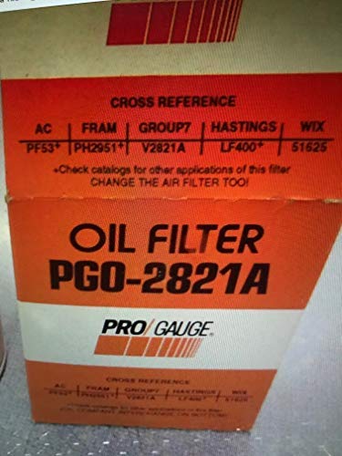 PRO GAUGE PGO-2821A Oil Filter (PACK OF 1) REPLACES # PF53 PH2951 LF400 51625