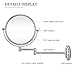 GloRiastar 10X Wall Mounted Makeup Mirror - Double Sided Magnifying Makeup Mirror for Bathroom, 8 Inch Extension Polished Chrome Finished Mirror