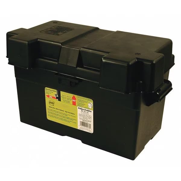 Caixa para bateria MOLLIFII preta para grupos 24, 27 e 31 – 45,09 x 26,04 x 27,62 cm
