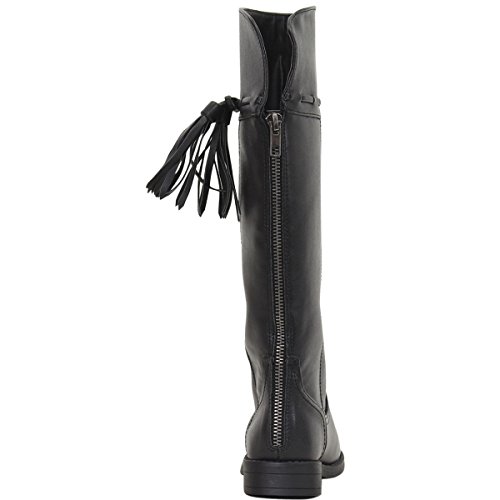 Sugar Little Girl's Cannoli Black Over-The-Knee Boots Shoes Sz: 114