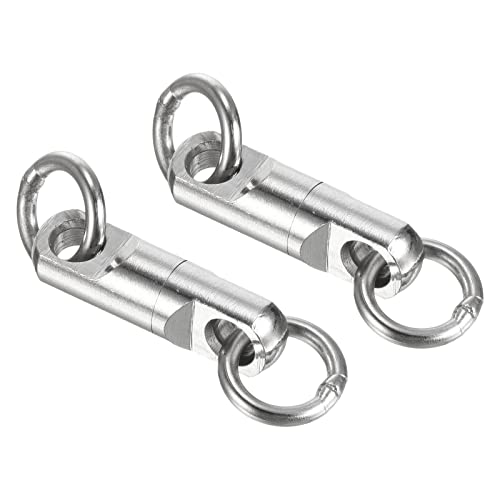 PATIKIL Fishing Heavy Swivel with Welding Ring, 5 Pack 485lb Copper Bearing Wind on Terminal Tackle, Silver