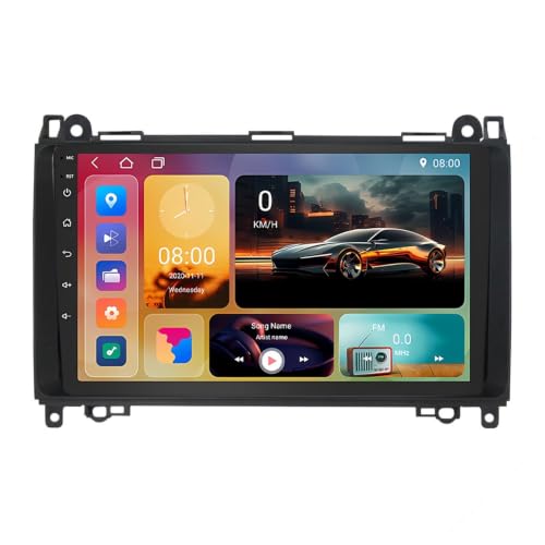 Autoradio 2 DIN sans fil Carplay et Android Auto pour Mercedes W906 Vito