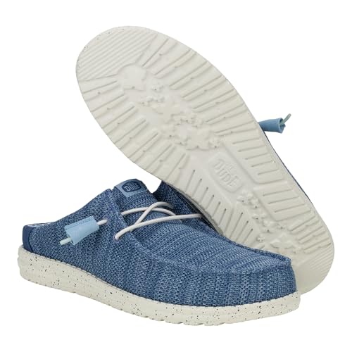 HEYDUDE Wally Slip Stretch Sox Faded Denim/Sargasso Blue Size 12, Mens Shoes, Men's Slip-on Loafers, Comfortable & Light-Weight3