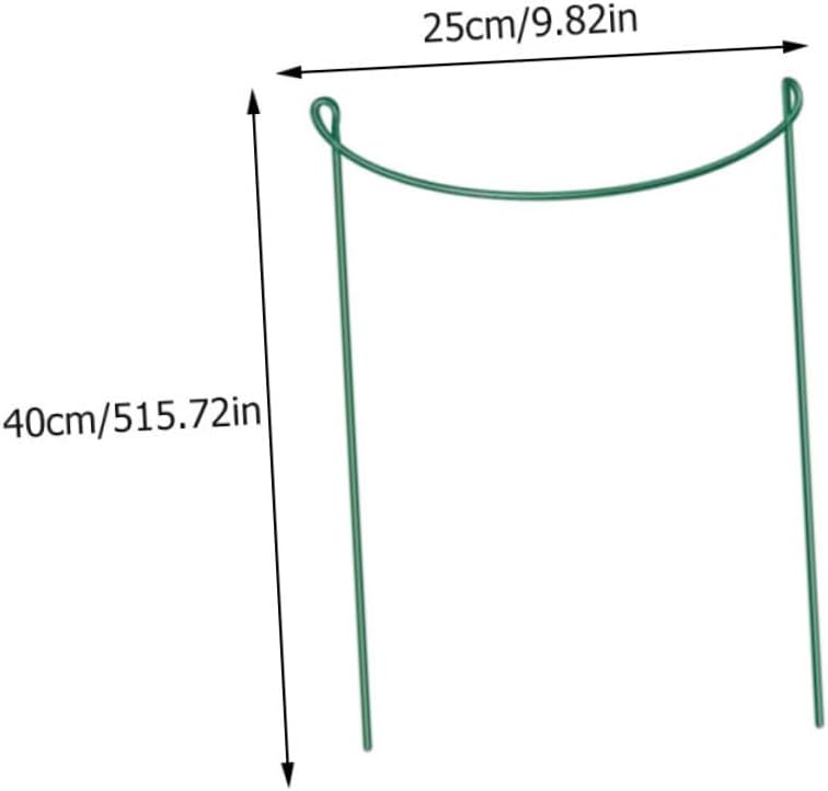 6Pcs Half Round Plant Support Stakes Durable Iron Garden Support Rods for Peony and Climbing Plants Easy to Install Plant Support Frame for Outdoor Gardening