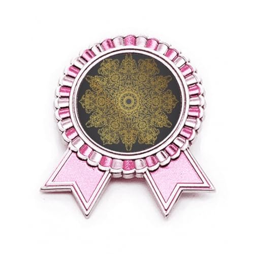 Broche en aluminium rose d'inspiration culture thaïlandaise pour sublimer une veste
