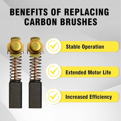 Image of N398321 N398327 N103592 N088403 Carbon Brushes Compatible with Dewalt DWP849 DWP849X DWP849X-BR DWP849X-B3(2 PCS)