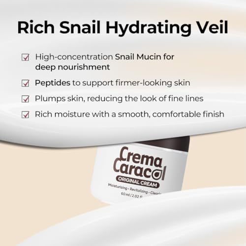 Jaminkyung Snail Mucin 90.16% + Peptides Rejuvenating Cream, Intensive Repair & Plumping Face Moisturizer, Deep Hydrating, Firming & Glow-Boosting Korean Face Cream, 2.02 fl oz