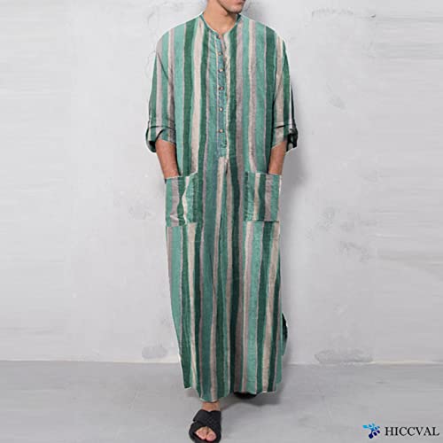 Camisola Formal Masculina Camisa De Noite Com Bolsos Listrados Camisola De Noite Com Bolsos Pijama o