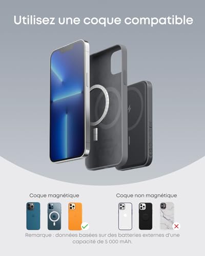 Anker Batterie magnétique 621 MagGo Interstellar Gray - vue 7