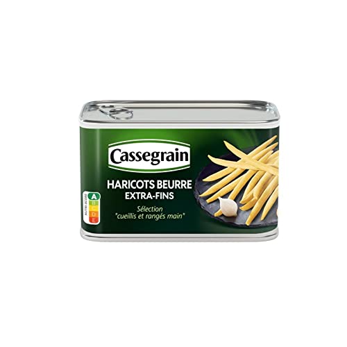 Délice de la Terre: Haricots Beurre Cassegrain, 12 Conserves de 220g | Épicerie Salée - Plats Cuisinés Savoureux | Légumes en Conserve de - Le Lot De 4