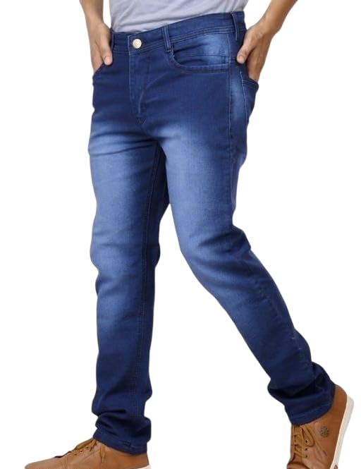 Trendy Denim Slim fit Casual Full Length Jeans for Men| Comfortable, Breathable, Lightweight, Skin Friendly