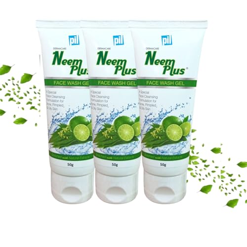 Image of Pil Neem Plus Face Wash Gel | Face Wash Gel for Acne, Pimpled & Oily Skin | Clear & Smooth Radiant Skin | 50 gms each (Pack of 3)