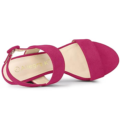 Image of Allegra K Women's Slingback Platform Heels Chunky High Heel Sandals