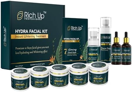 Hydra Facial Kit - 860Gm | Best Facial Kit For Glowing Skin | For All Skin Type Like Oily And Dry | With 10 Easy Steps | For Men & Women