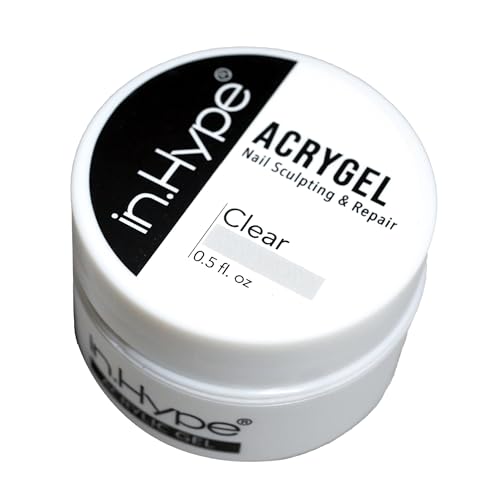 IN.Hype AcryGel/Acrylic Nail Extension Builder Gel Poly Nail Gel (Clear)