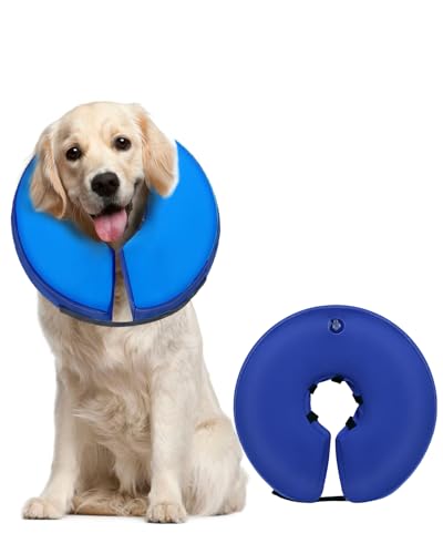 Image of MIDOG Inflatable Dog Cone, Donut Recovery Collar After Surgery, Large+
