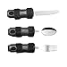 ZJJ Anziani Disabili Antiscuotimento Aiuto per La Tavola Stoviglie Easy Grip Coltello Cucchiaio Forchetta Utensili Adaptive Dining Aid Set di Posate per L'artrite di Parkinson,3pcs