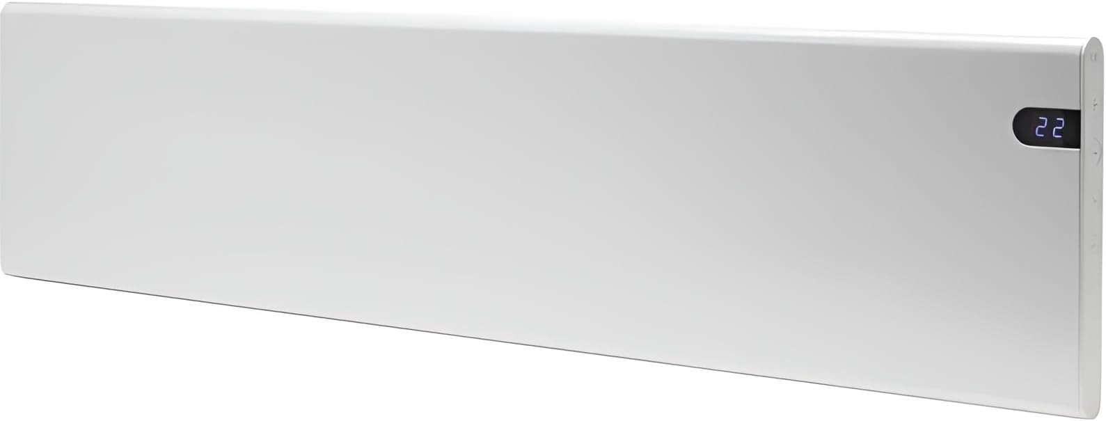 Neo Low Profile Electric Panel Heater/Convector Radiator With Timer, Thermostat, Modern, Slimline, Wall Mounted (White, 800W)