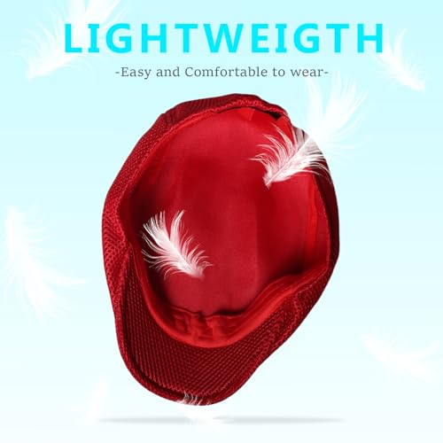 Image of meioro Men's Mesh Flat Cap Summer Breathable Newsboy Hats Beret Ivy Cap Gatsby Irish Cabbie Driving Hat Full Head Wrap