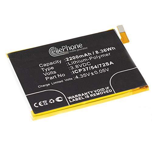 cellePhone Akku Li-Polymer kompatibel mit ZTE Blade A310 A462 (Ersatz für ICP37/54/72SA)