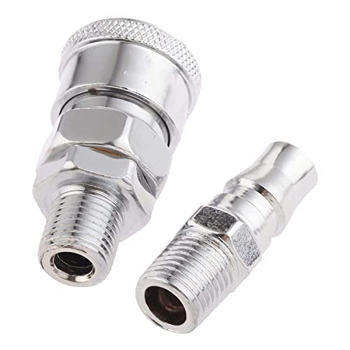 Image of (QRC) Pneumatic Fittings Air Line Hose Compressor Connector Quick Release Coupler Air Line Fittings for Air Line Hose (SM20 + PM20)