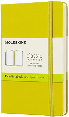 Moleskine Classic Notebook, Taccuino con Pagine Bianche, Copertina Rigida e Chiusura ad Elastico, Formato Pocket 9 x 14 cm, Colore Giallo Dente di Leone, 192 Pagine