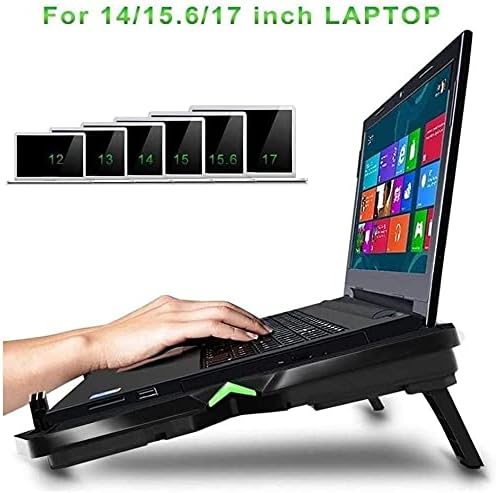 Base refrigerante para laptop con 5 ventiladores silenciosos miniatura 4
