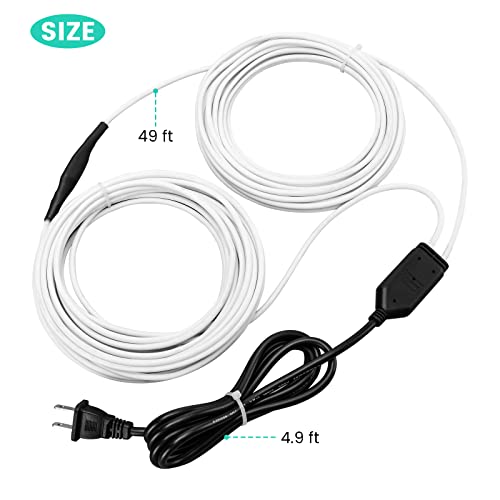 Soil Heating Cable, 49 Ft Electric Soil Warming Cable For Garden, Soil, Cold Frame, Keep Soil Warm #TOP3