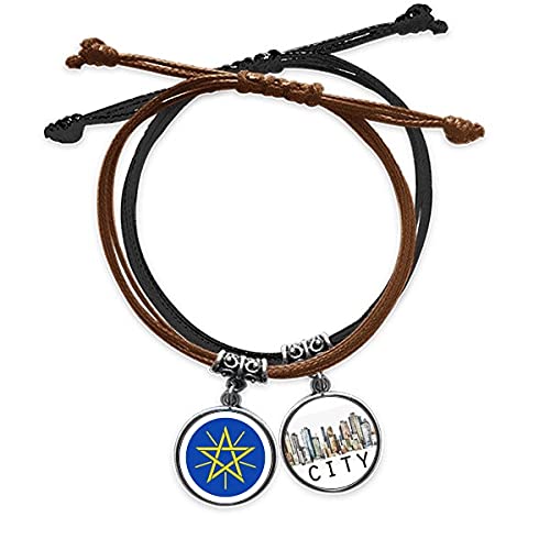 Bracelet Éthiopie en cuir réglable pour afficher votre fierté culturelle au quotidien