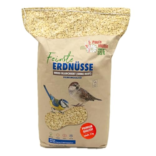 Paul´s Mühle Erdnüsse Weiss, Erdnusskerne blanchiert ohne Haut, 5 kg Neue Ernte 2025