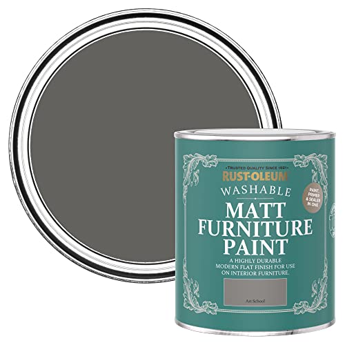 Rust-Oleum Grey Furniture & Skirting Board Paint in Matt Finish - Art School 750ml