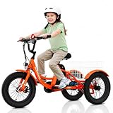 MOONCOOL Youth Electric Tricycle for Kids Ages 6-12, 16 Inch...