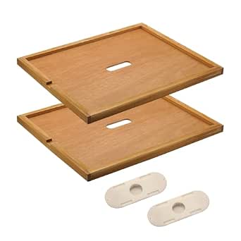 2Pcs Bee Hive Inner Cover 10 Frame with 2 Bee Escapes