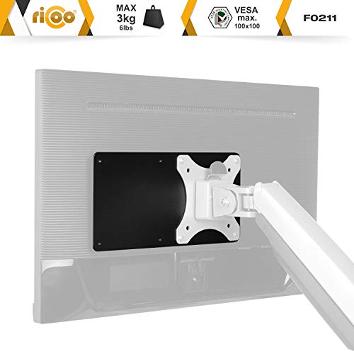RICOO Thin-Client Mount Bracket Compatible with Intel NUC & Mini PC 13-34 Inch F0211 Computer Holder for Monitor Stand or Adapter Plate for Attachment of mini Desk-top VESA 75x75 100x100 - Image 2