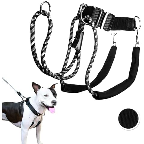 Sporn Big Dog Halter No Pull Harness Medium Size Dog, Black No Pull Dog Harness Medium Sized Dog, with Padded Neoprene Sleeves Dog Harness No Pull, Provides for All Standard Breeds Cover