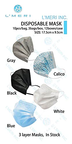 MACE CORPORATION Adult 3-PLY Disposable non medical mask with ear loops, Breathable Non-woven Face Mask, Breathable and Comfortable (Blue 30 Pack)