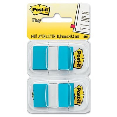 Post-it Flags Standard Tape Flags in Dispenser, Bright Blue, 100 Flags/Dispenser