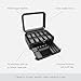 WOLF Windsor 10-Piece Watch Box with Drawer, Black - Features 10 Watch Compartments, Eight Ring Rolls & 17 Jewelry Compartments - Vegan Leather Exterior