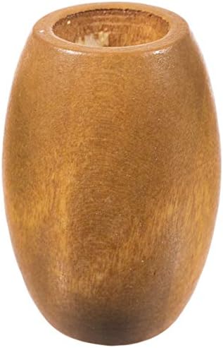 Oval Wooden Beads - Walnut - 6 Pack - 32MM X 22MM Size - 10MM Hole - Macrame Crafting Beads