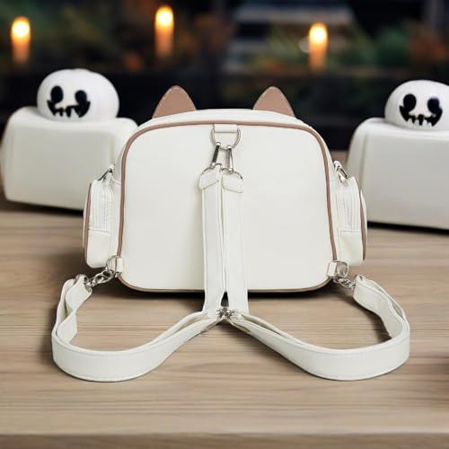 Kawaii Ita Bag Crossbody Bag Cute White Cat Backpack Girls Shoulder Bags Pin Display with Insert