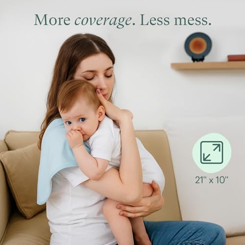 Supersoft Burp Cloths, Premium Bamboo Viscose Baby Burp Cloths, Absorbent & Skin-Friendly, Large 21” x 10”, Unisex Baby Essentials for Feeding, Spit-Up, 3-Pack4