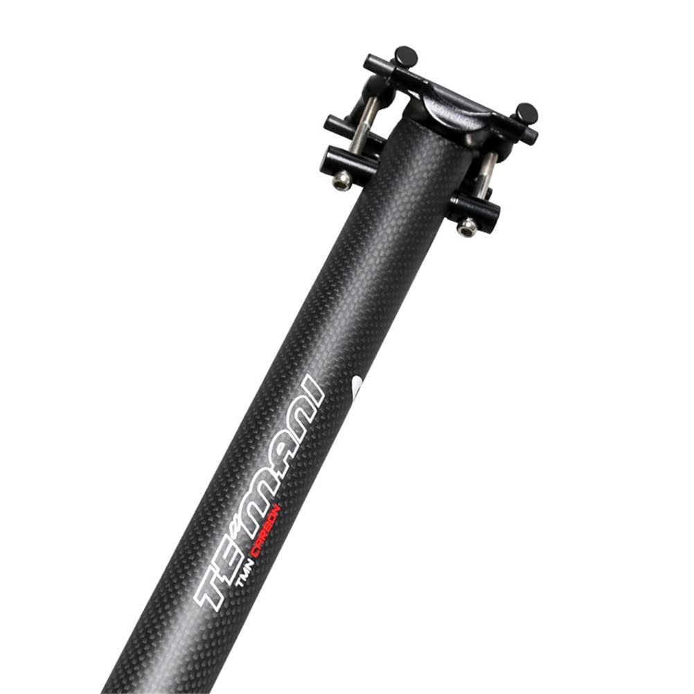 OYHN Vélo Tige de Selle en Carbone VTT Cyclisme MTB 33.9mm 34.9mm Vélo de Route 580mm avec Pince de Réglage vélo Pièces Tige,Rouge,33.9 * 580mm