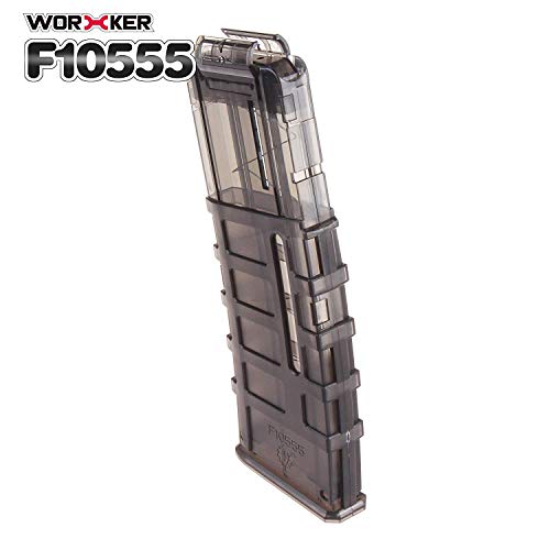Worker Magazines, Worker F10555 15-Darts Banana Clip Injection Mold Magazine Clip For Nerf N-Strike Elite Blaster - (Black) #TOP4