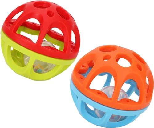Toyland® 10,5 cm Bendy n Roll Ball - Schütteln, Rasseln & Rollen - Sensorischer Ball - Babyspielzeug - 6 m +